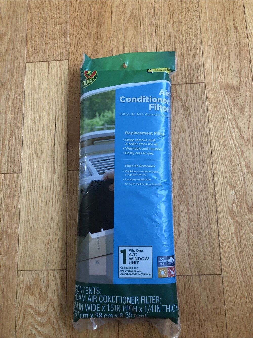 Duck Brand Window Air Conditioner Foam Filter 24" x 15" x 1/4"